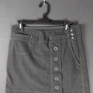 Athleta Skirt Women 4 Active Workout Side Zip Mini Gray Cargo Outdoor Hike